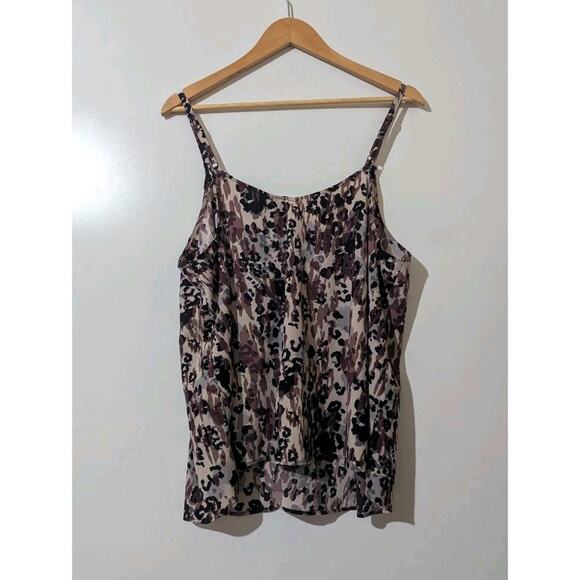 Torrid Women's Plus Size 1 Chablis Lace Trim Cami Top Animal Print E - Picture 3 of 6